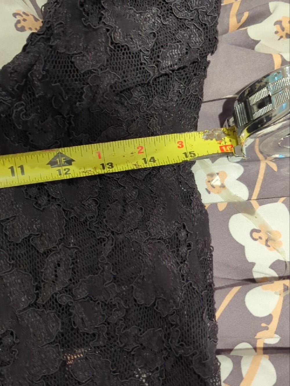 Betsey Johnson Vintage 90 Black lack Stretch Sheer Lace Maxi Dress - Picture 11 of 12